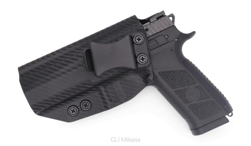 Kabura wewnętrzna lewa do pistoletu CZ P-09, LH IWB kydex, kolor: carbon