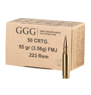 Amunicja GGG kal .223 REM 55gr/3,6g FMJ