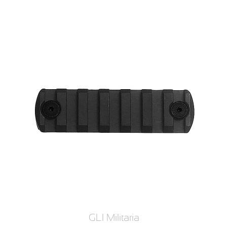 Szyna picatinny aluminiowa M-Lok 7 wcięć, kolor: czarny
