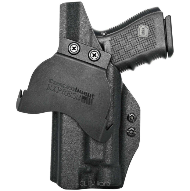 Kabura zewnętrzna prawa do pistoletu     Glock 17/19/22/23/26/27/31/32/33/34/45 z TLR-1, RH OWB kydex, kolor: czarny