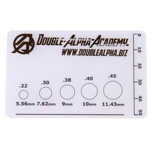 Kalibromierz do przestrzelin IPSC DAA IPSC Scoring Overlay Gauge