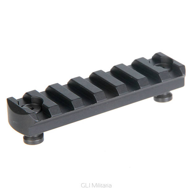 Szyna picatinny aluminiowa Key-Mod 7 wcięć, kolor: czarny