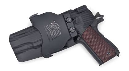Kabura zewnętrzna prawa do pistoletu 1911 Government bez szyny, RH OWB kydex, kolor: carbon 