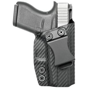 Kabura wewnętrzna prawa do pistoletu Glock 43/43X MOS, RH IWB kydex, kolor: carbon