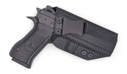 Kabura wewnętrzna prawa do pistoletu IWI Jericho 941 PSL9 stalowy szkielet FS, RH IWB kydex, kolor: carbon