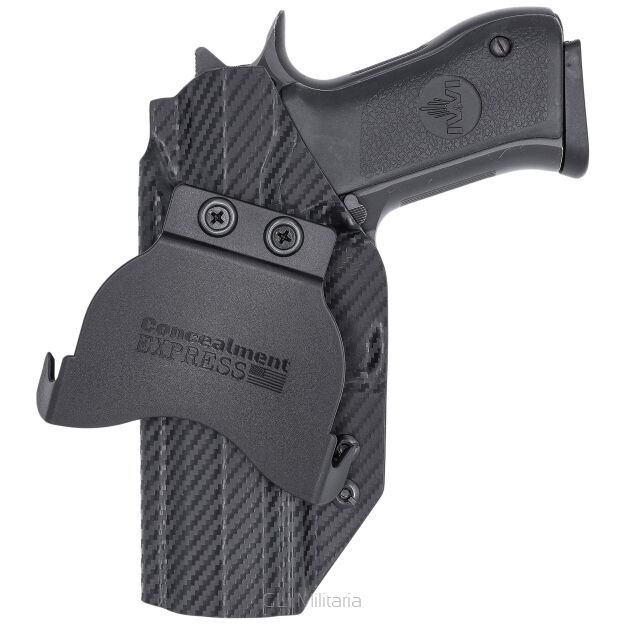 Kabura zewnętrzna prawa do pistoletu IWI Jericho 941 FS9 stalowy szkielet Mid Size, RH OWB kydex, kolor: carbon