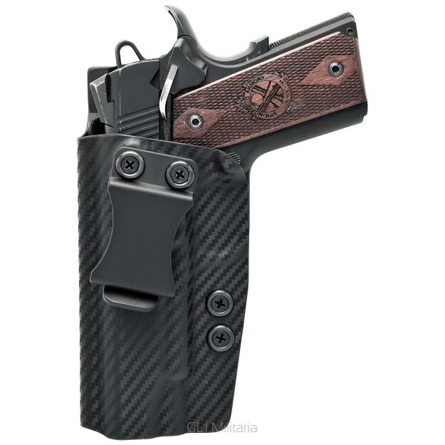 Kabura wewnętrzna lewa do pistoletu 1911 Commander bez szyny, LH IWB kydex, kolor: carbon