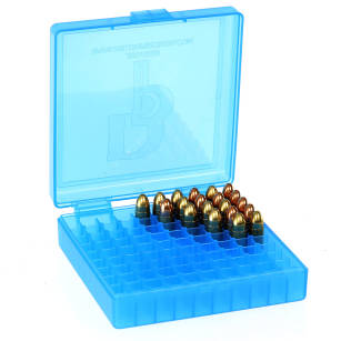 Pojemnik na amunicję - 100szt. x 9x19 AMMO BOX 9mm 100rd - Blue