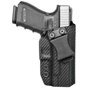 Kabura wewnętrzna prawa do pistoletu Glock 17/19/22/23/26/27/31/32/33/34/45, RH IWB kydex, kolor: carbon