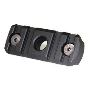 Szyna picatinny aluminiowa Key-Mod 4 wcięcia + port QD, kolor czarny